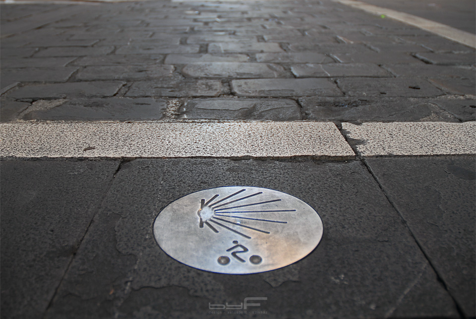 Biciklisek erre! Az egyik első jel, amit megpillantottunk Pamplónában