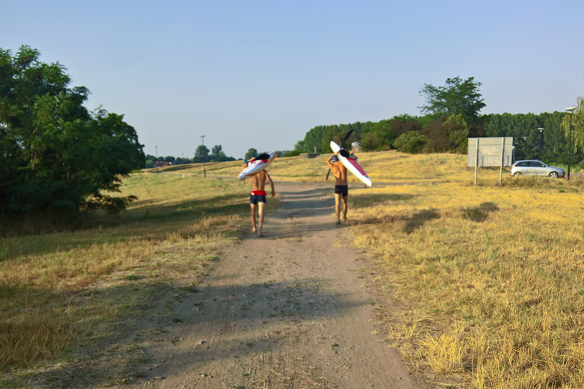 Kajakosok Óbecsénél